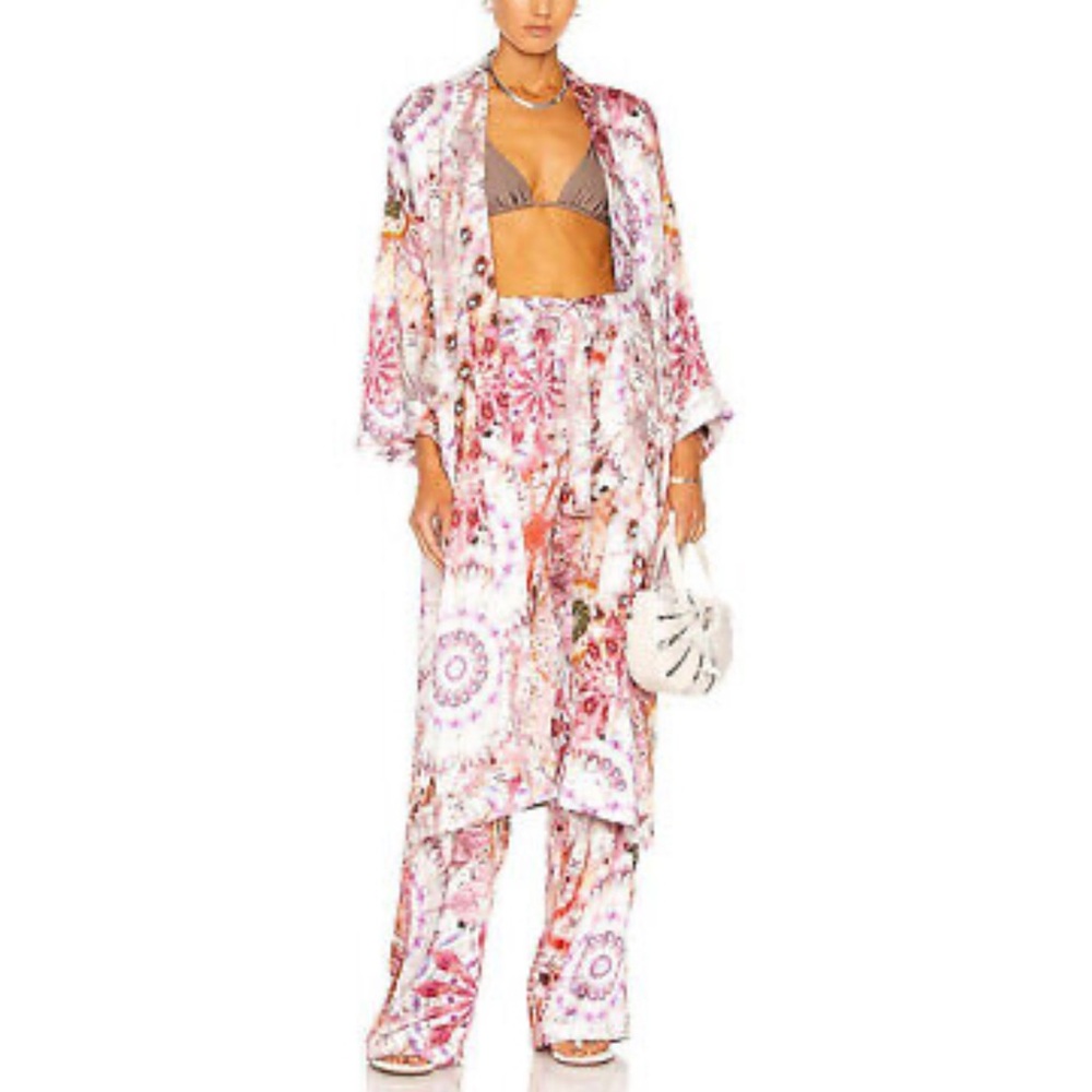 Alexis Georgiana Floral Kimono and Pants Set